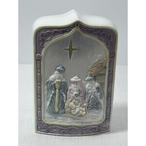 Vintage Wisemen‎ Baby Jesus Holy Night Ceramic Christmas Light Not Included